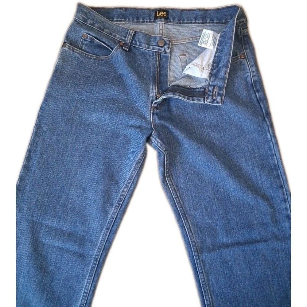 Lee Mens Regular Fit Denim Jeans 34x32 Blue Medium Wash Like New - Picture 5 of 13